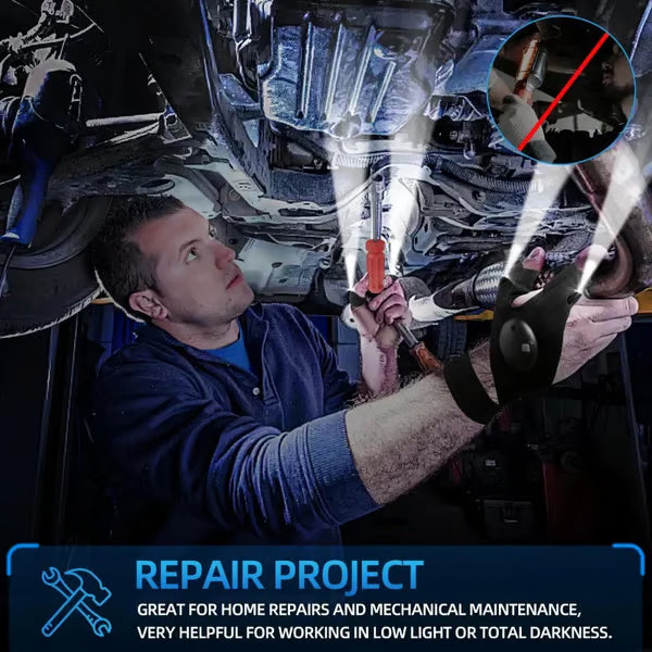 LED Flashlight Waterproof Gloves🧤💡🔧(Maintenance, Exploration, Emergency Lighting)