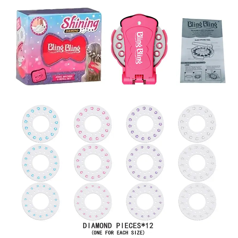 Glitter Diamond Hair Tool – Add 180 Sparkling Gems to Your Hair in Seconds, No Heat Needed!