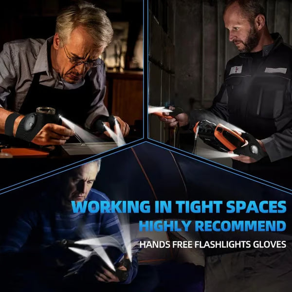 LED Flashlight Waterproof Gloves🧤💡🔧(Maintenance, Exploration, Emergency Lighting)