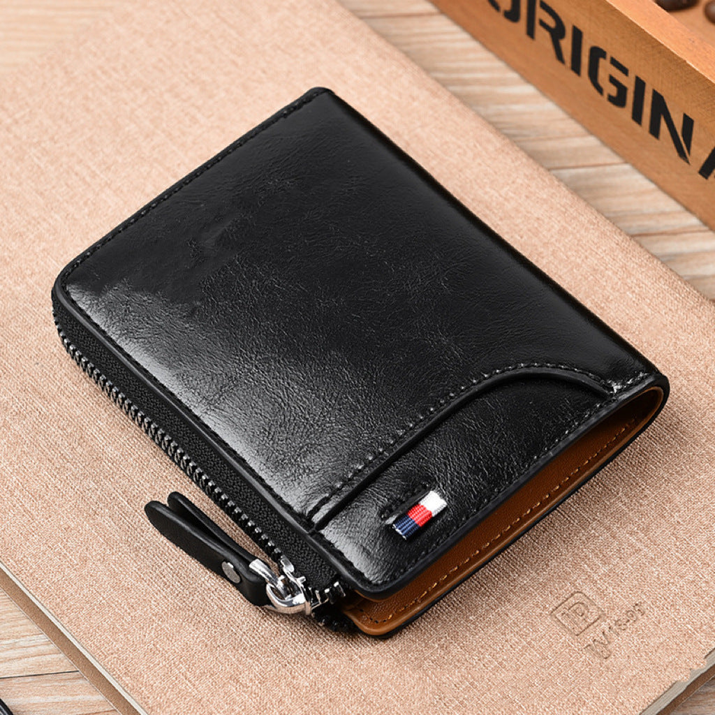 Men's Slim RFID Wallet - 11 Slots, Thin Leather Bifold, Minimalist Front Pocket Holder | Ideal Boyfriend Gift, Great Brother Gift, Perfect Dad Gift