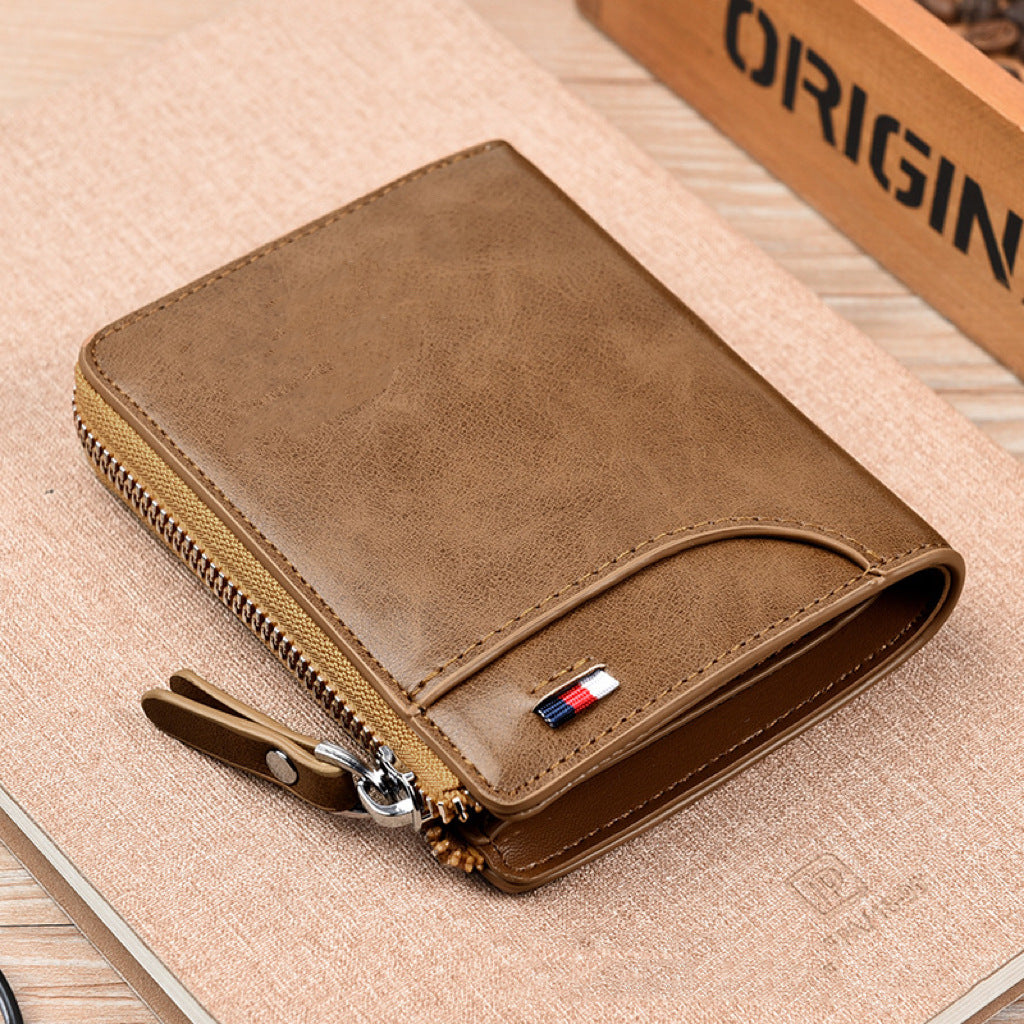 Men's Slim RFID Wallet - 11 Slots, Thin Leather Bifold, Minimalist Front Pocket Holder | Ideal Boyfriend Gift, Great Brother Gift, Perfect Dad Gift