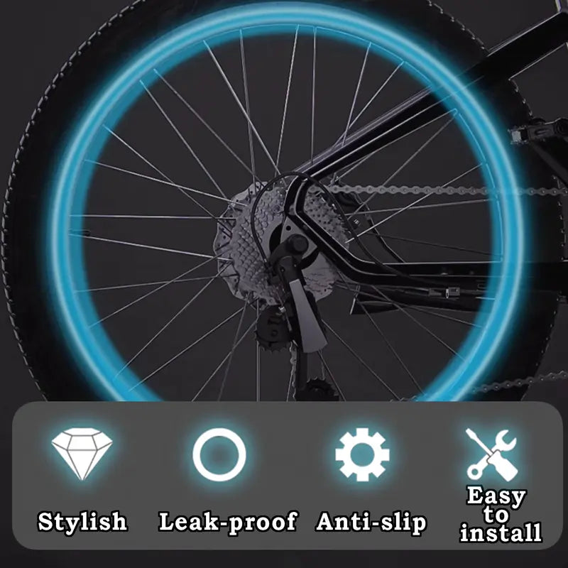 Glow-in-the-Dark Tire Valve Cap Set – Universal Waterproof Air Stem Covers for Cars & Bikes