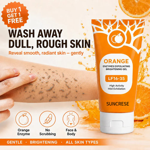 Buy 1 Get 1 FREE Today 🎁!  Say Goodbye to Dull, Rough Skin! SUNCRESE Orange Enzyme Exfoliating Gel 🍊