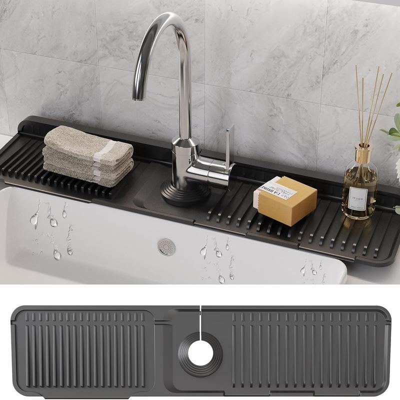 AQA Foldable Faucet Splash Guard with Drainage – Easy to Use & Reusable