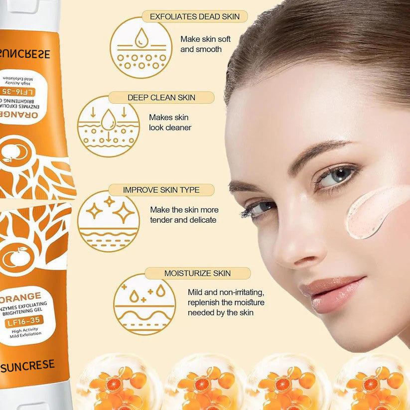 Buy 1 Get 1 FREE Today 🎁!  Say Goodbye to Dull, Rough Skin! SUNCRESE Orange Enzyme Exfoliating Gel 🍊