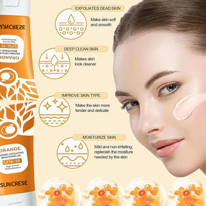 Buy 1 Get 1 FREE Today 🎁!  Say Goodbye to Dull, Rough Skin! SUNCRESE Orange Enzyme Exfoliating Gel 🍊