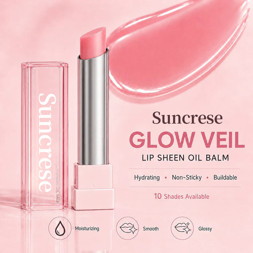 🔥Last Day Buy 1 Get 1 Free|Suncrese GLOW VEIL LIP SHEEN OIL BALM