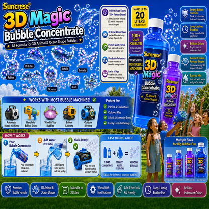 Topacme® Super 3D Magic Bubble Concentrate —— Animal & Ocean Fantasy Theme