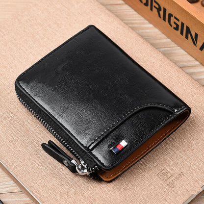 Men's Slim RFID Wallet - 11 Slots, Thin Leather Bifold, Minimalist Front Pocket Holder | Ideal Boyfriend Gift, Great Brother Gift, Perfect Dad Gift