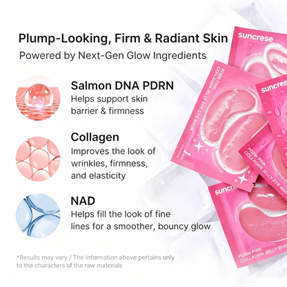 Hydrogel Eye Patches - Cooling PDRN + Collagen + NAD+ Formula For Visible Under-Eye Refresh